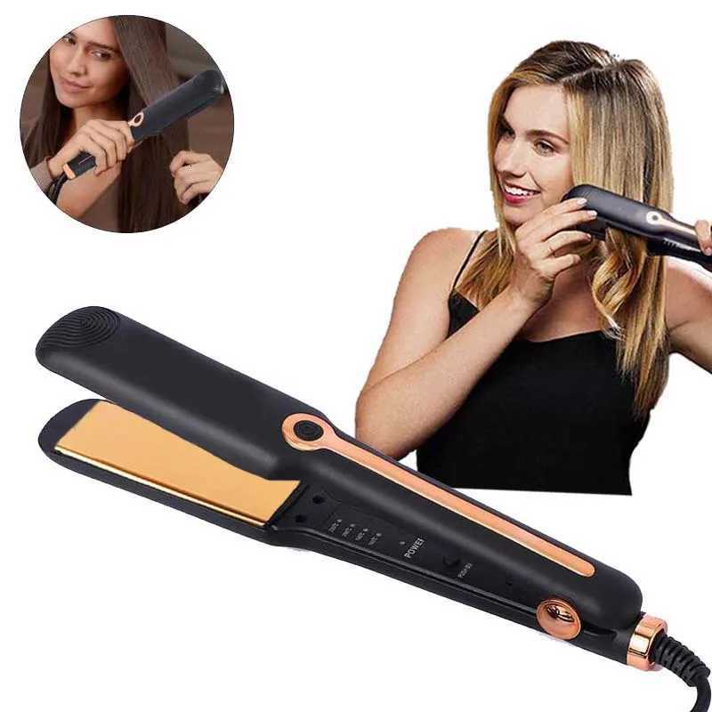 Hair Straightener Professional Ceramic Flat Iron Negative Ion Wide Plate Temperature Adjustable Straightening Iron SplintT251122