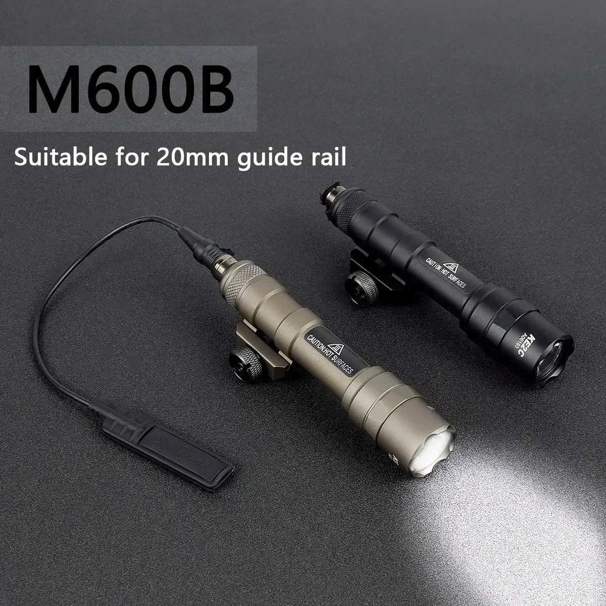 Surefir Tactical Flashlight M300 M600 M600C Scout Light With Dual Function Pressure Switch 600 Lumen Hunting Weapons Gun Light C251122