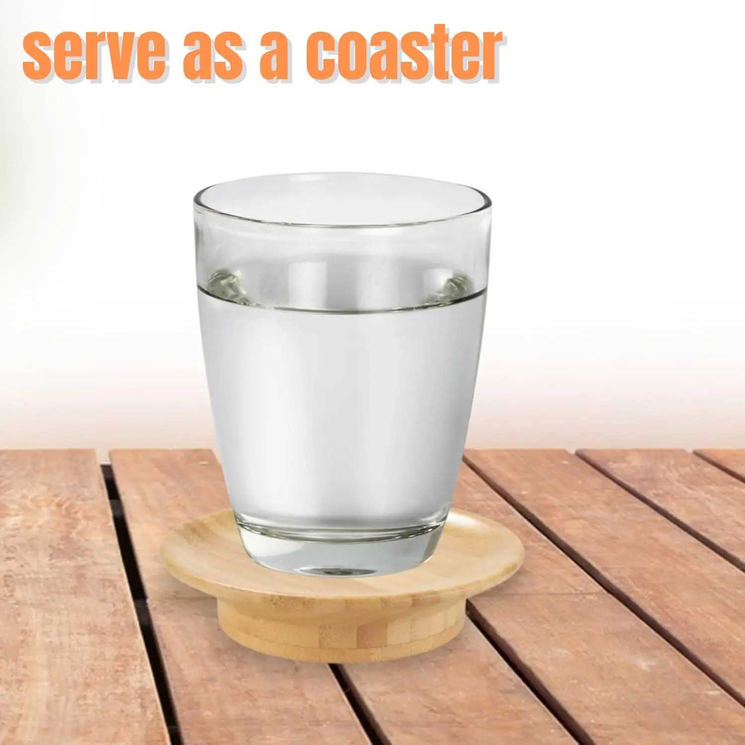 Wine Glass Charcuterie Topper Bamboo Wine Glass Cover Coasters Plate Drinking Glass Covers Wood Glass Toppers for Family Party C251122