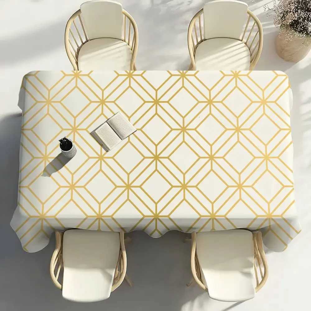 Elegant Geometric Pattern Table Cloth Party Decor Dining Room Home Kitchen Patios Waterproof Stain-Proof Table Cloth C251122