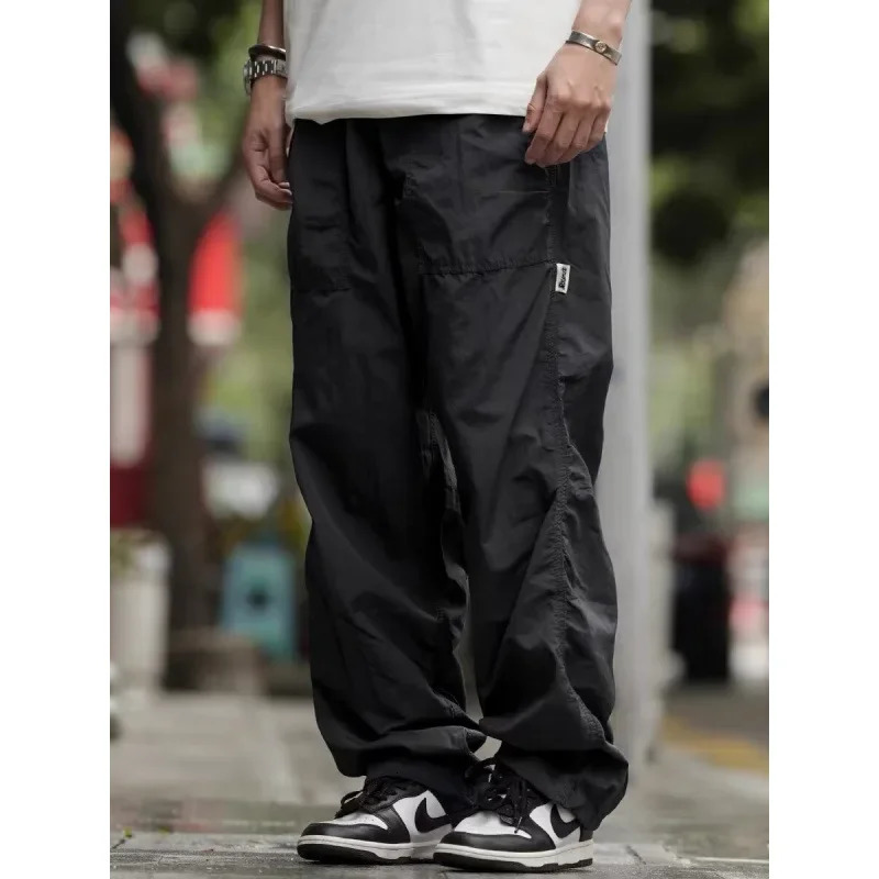 Japanese style casual Trouser fashion umbrella soldier pants loose fit suitable for summer American casual Trouser 250418