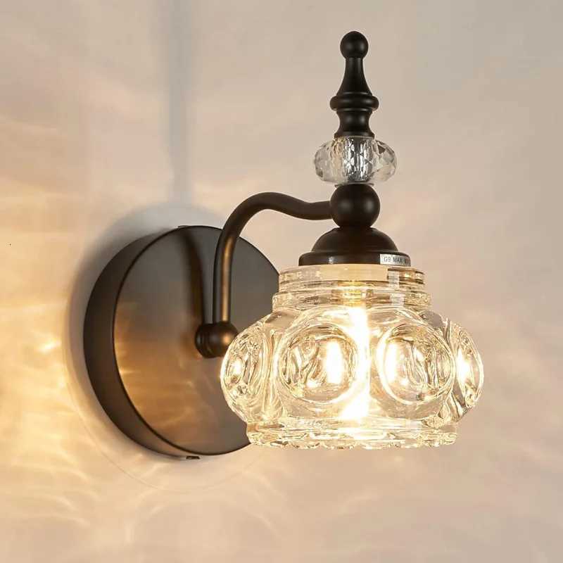 Modern Gold Luxury Crystal Wall Lamp Living Room Decoration Study Bedroom Bathroom Mirror Front Home Led Indoor Light Fixture M251122