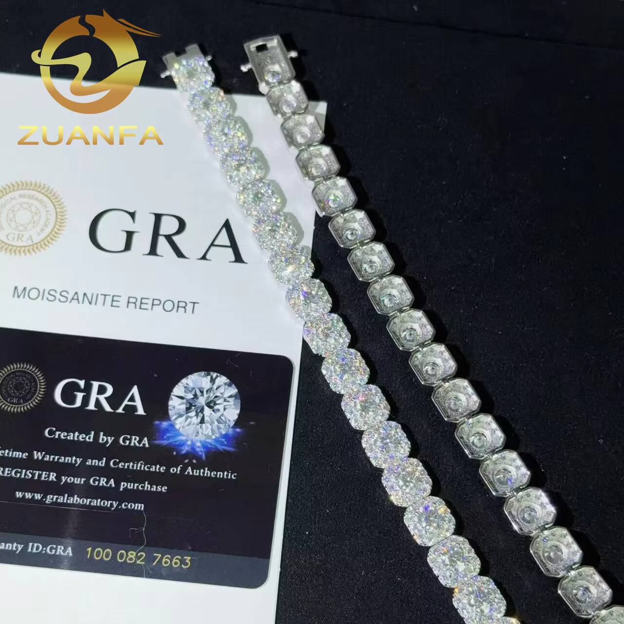 10mm Hip Hop Jewelry Iced Out Moissanite Cuban Bracelet 925 Silver Moissanite Cuban Link Bracelet Rapper Jewelry