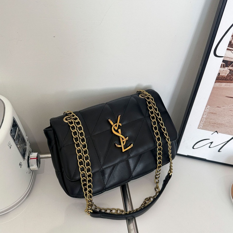 High end handbag for women 2025 new model free shipping fashion hot item diamond grid chain shoulder crossbody bag versatile commuting small square ba