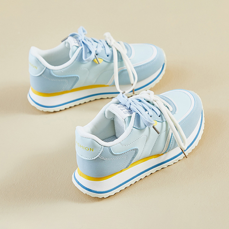 Free Shipping running shoes women designer sneakers vitality butter yellow light green sky blue Platform low outdoor shoes suede leather womens traine