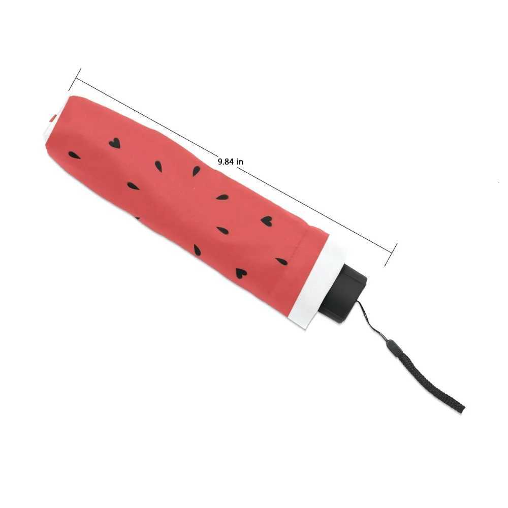 Summer Watermelon Pattern Umbrella Female Automatic Clear Folding Umbrella Rain Women Plant Elegant lady GiftsM251122