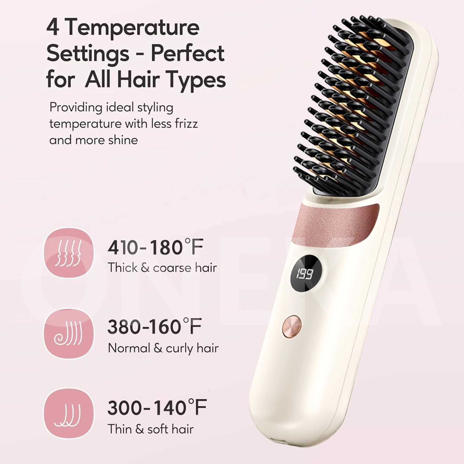 Cordless Rechargeable Small Flat Iron Short Hair Pixie Cut Bangs Mini Hair Straightener Brush Christmas Gift Idea For GirlT251122