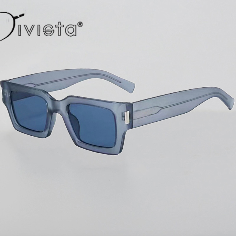 Square Designer Sunglasses Men Women Shades Retro Glasses Vintage Y2K Futuristic Cool Personalized INS Niche Circular Classic Metal inlay IVSTA