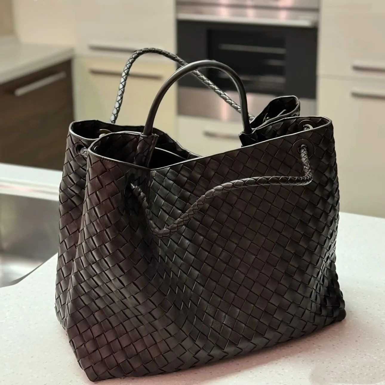 Evening Bags designer shoulder 10A highquality interacto large crossbody bag soft and exquisite alpinac pa woven drawstring womens handbag