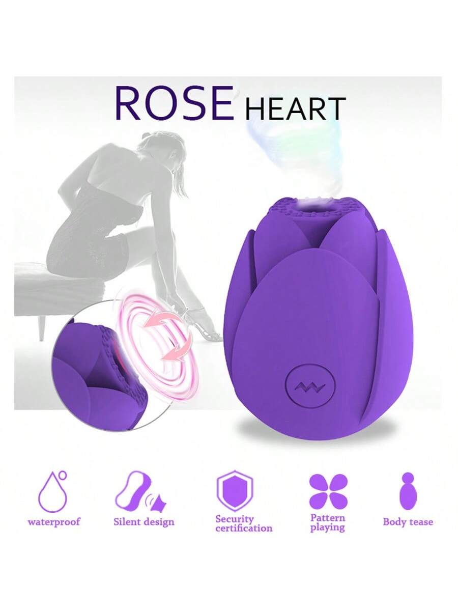 Adult Pleasure Device - Lotus Flower Shaped Tongue Stimulation Gadget