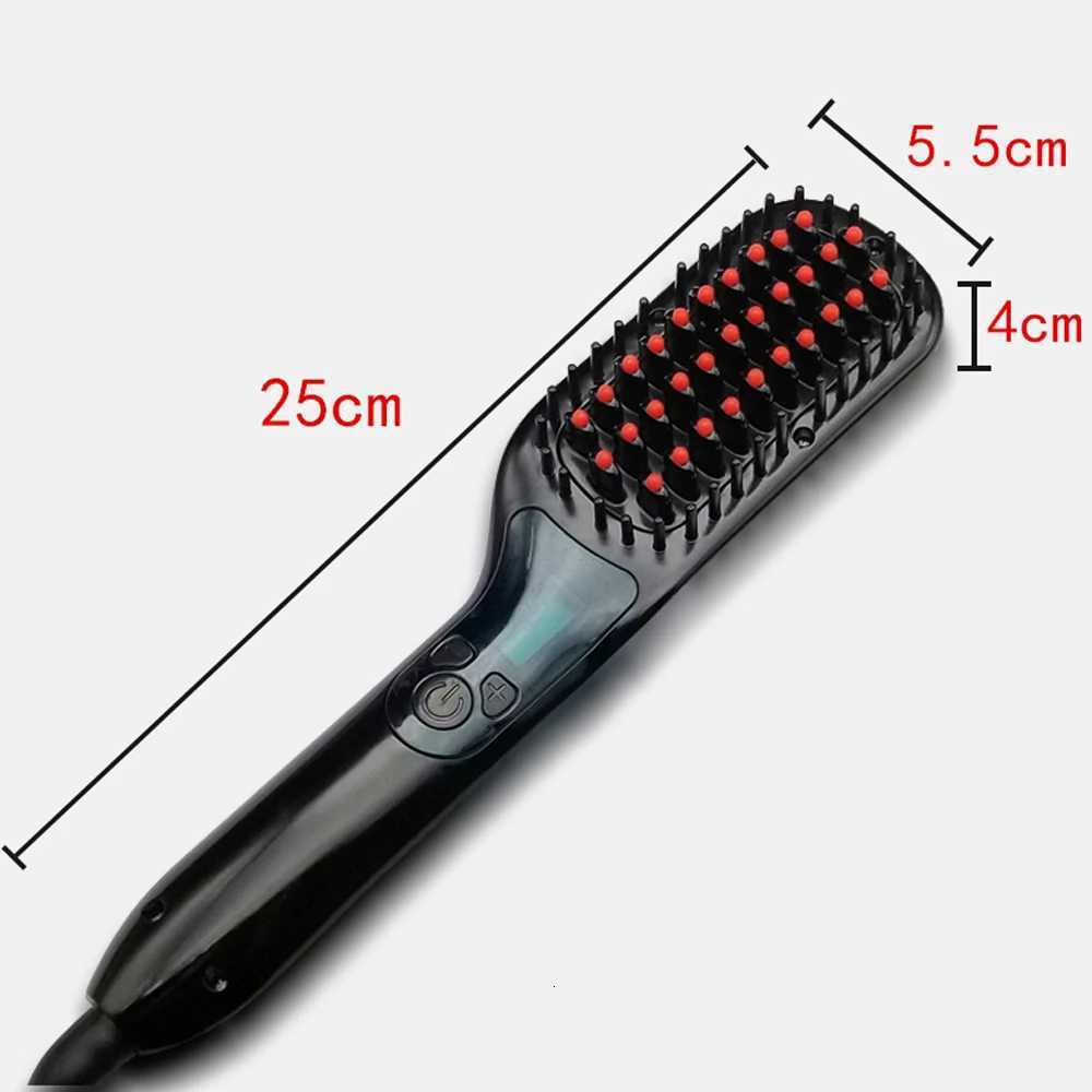 2025 New Ceramic Hair Straightening Brush LCD Comb Irons Electric Hair Straightener BrushT251122