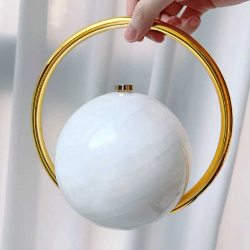 Fashion Bride Pearl White Round Metal Gold Women Luxury Evening Banquet Clutch Bag Wedding Purse Party Day Handbag K251121