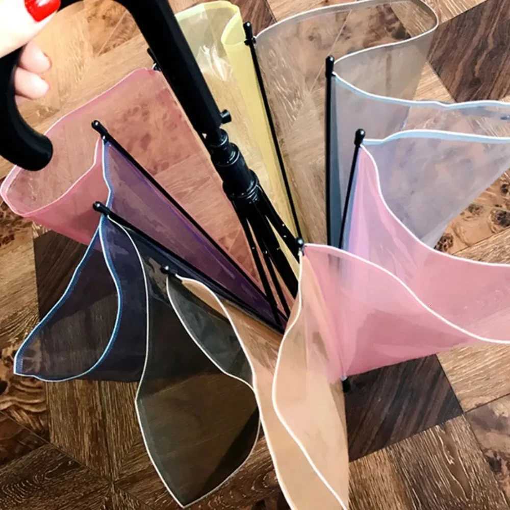 Transparent Umbrella Women Long Handle J Hook Beach Uv Girl Windproof And Rainproof Long Aesthetic Umbrella Not Easy To DeformM251122