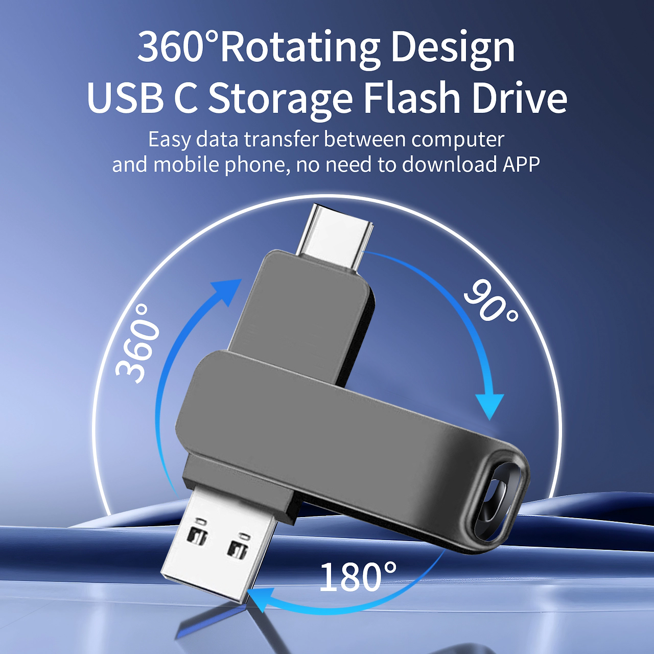 1 portable flash memory, 2TB/4TB large capacity USB memory, with TYPE-C OTG interface mobile phone computer dual-purpose U disk