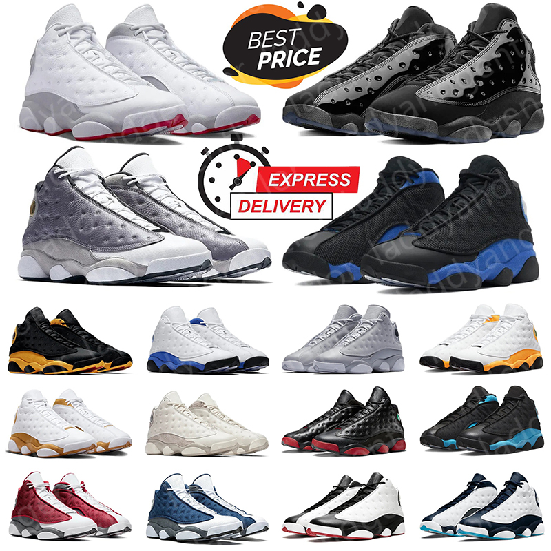 Basketball Shoes 13s Cap and Gown He Got Game Bred Flint Black Cat Playoff Black University Blue Grey Toe 13 Basketball Outdoor Mens Trainers Sneakers 40-47