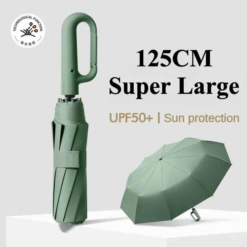 Large 125CM Automatic Folding Umbrella for Men and Women Windproof Strong Sun UV UPF50 Protection Rain Umbrellas TravelM251122