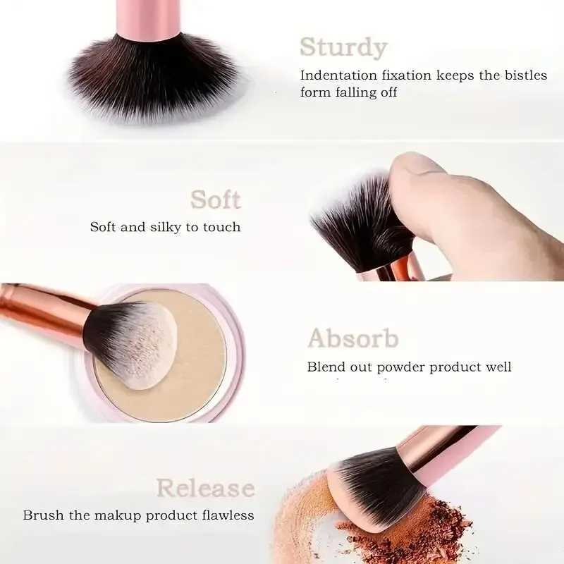 10 Pcs Marble Makeup Brushes Premium Synthetic Kabuki Foundation Blending Face Powder Blush Concealers Eye Shadows Brushes C251122