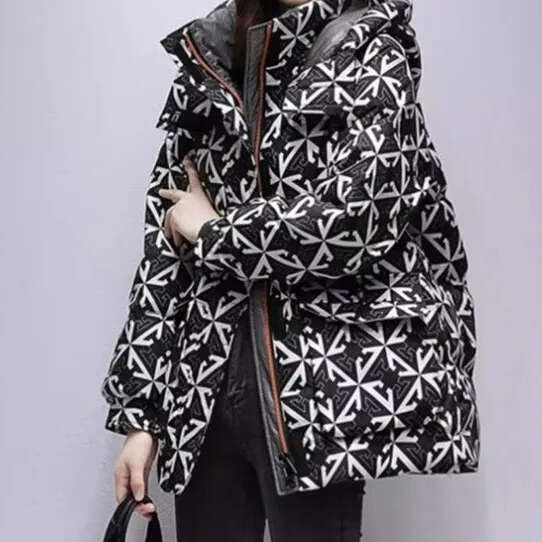 Mid Length Version Female Winter Clothes Padded Women Jacket Hooded Down Cotton Ladies Parkas Women's cotton clothes coat