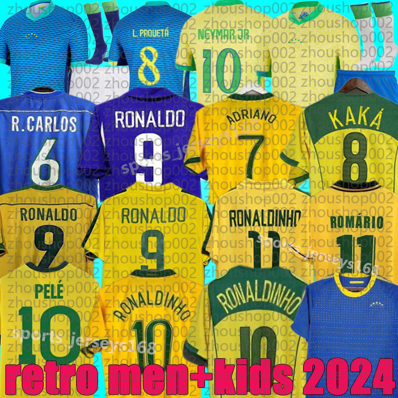Brazil Football Team Jersey Retro Soccer Shirts for Men Kids Lightweight Breathable Fabric Various Years Available