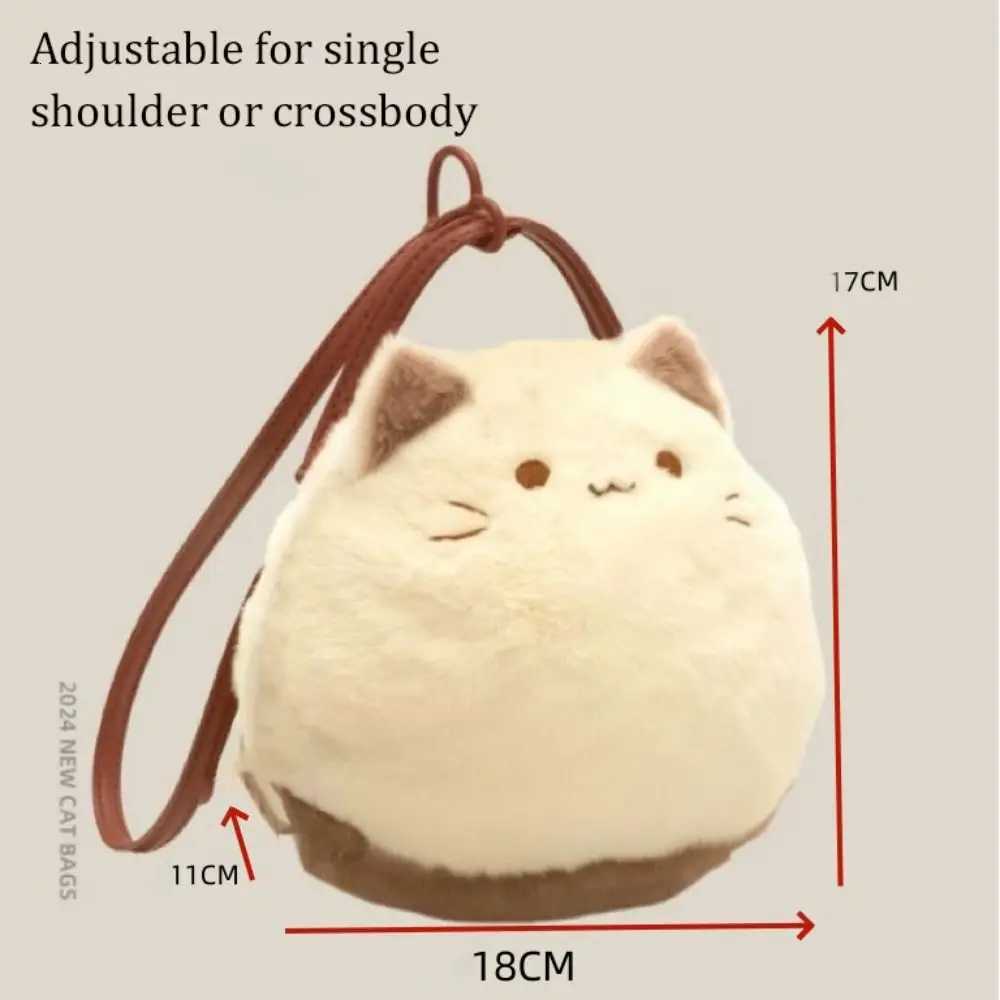 FAshion Cute Plush Kitten Handbag High Appearance Level Furry CluTCh Bag Soft Crossbody Bag for Woman K251121