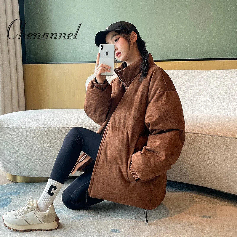 Winter American trendy thick and warm cotton padded jacket loose cool down 251110