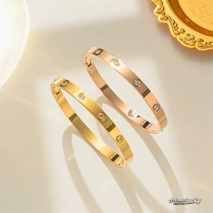 Stainl Steel Simplicity Generous Zircon Bracelet Ladies Fashion Trend High Jewelry Accories Party Gift SAB H11.21 Ddmylucky