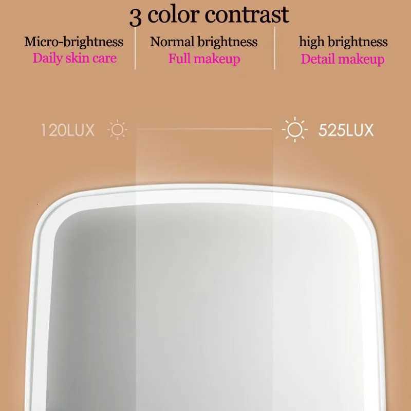 Led Makeup Mirror With Light Touch Screen 3-color Vanity USB Powered Desktop Portable Bathroom Decoration Dressing Table Lamp M251122
