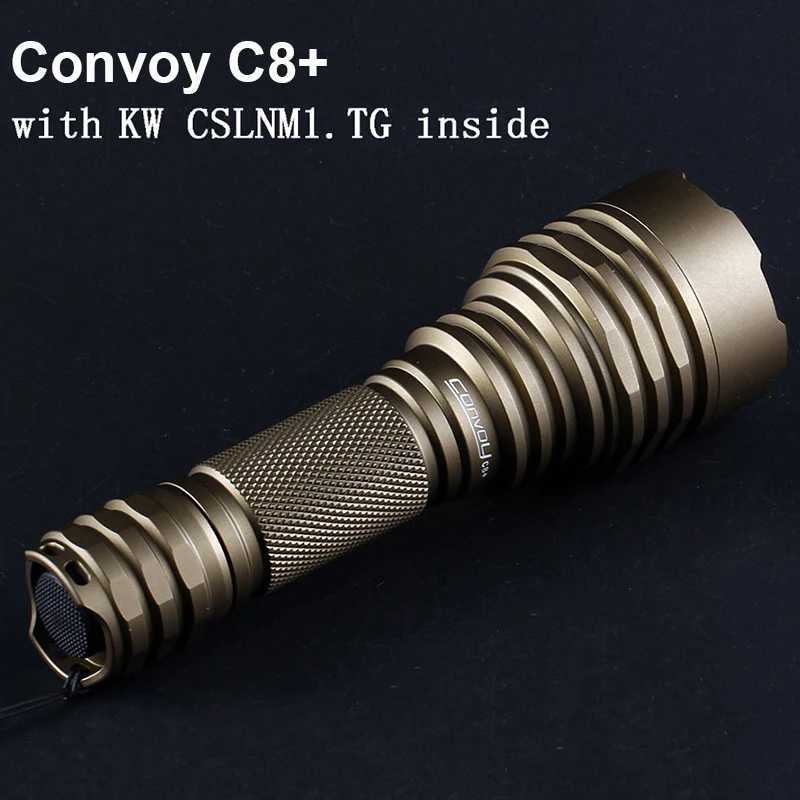 Convoy C8 Plus Flashlight 18650 Torch with KW CSLNM1TG Led Lanterna Flash Light Camping Fishing Lantern Portable Lighting C251122
