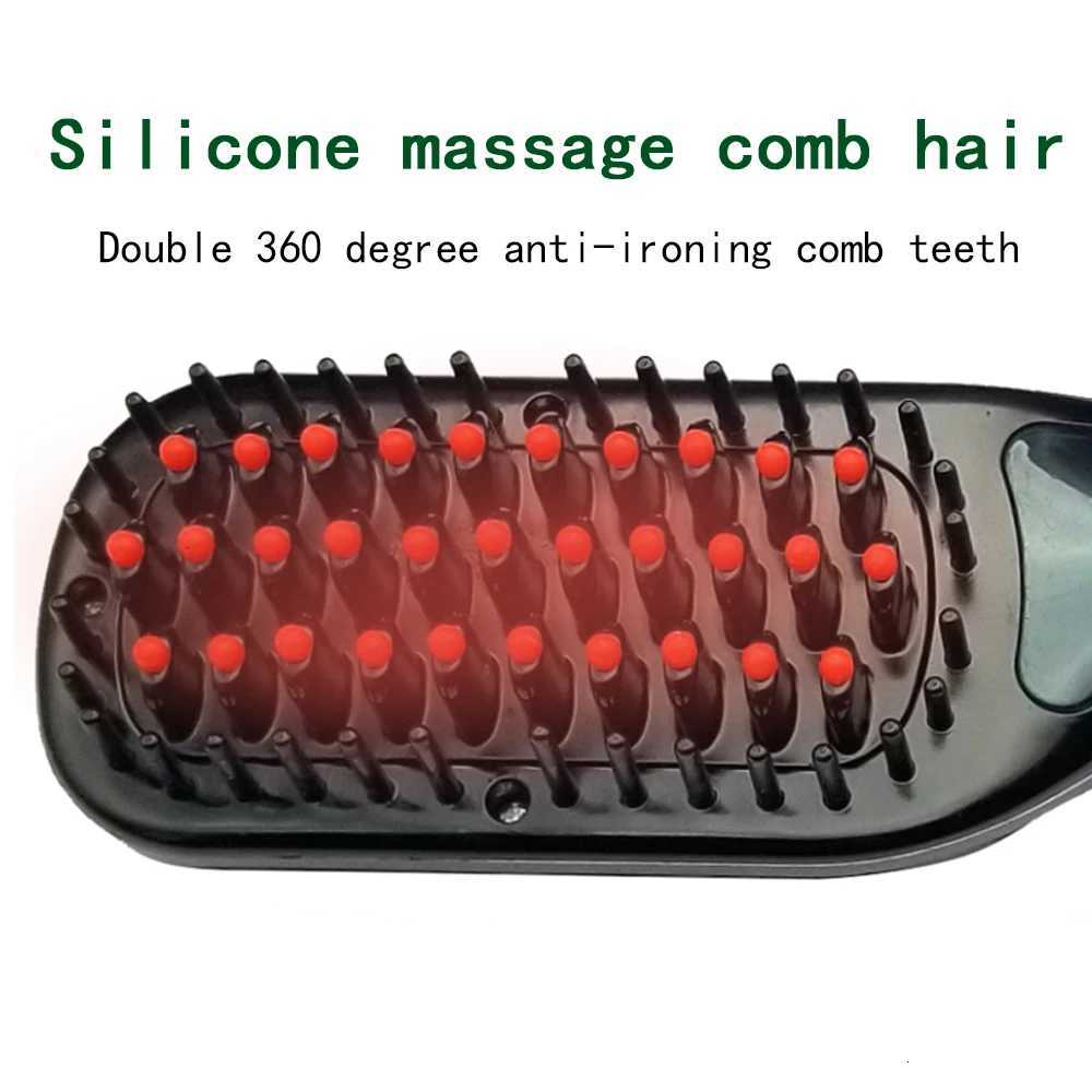2025 New Ceramic Hair Straightening Brush LCD Comb Irons Electric Hair Straightener BrushT251122