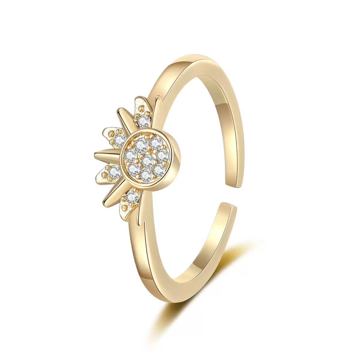 Sun and Moon Shining Together Stackable Ring High quality gold designer diamond ring rings designer for women engagement men love ring Luxury Large Sq - view 6