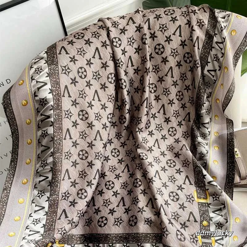 2024 Popular 180X90cm Print Bandannas Silk Scarves Four Seasons Satin Beach Sun Protection Towel Fashion Flower Long Shawlsghb H250905 Ddmylucky