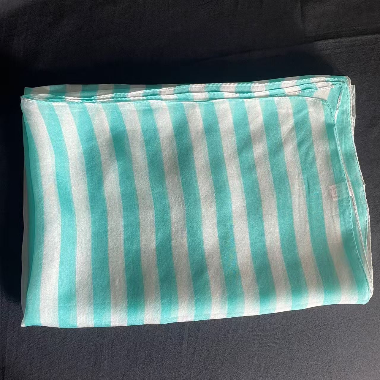 T532 mulberry silk vertical stripes scarf transparent thin scarf rectangular