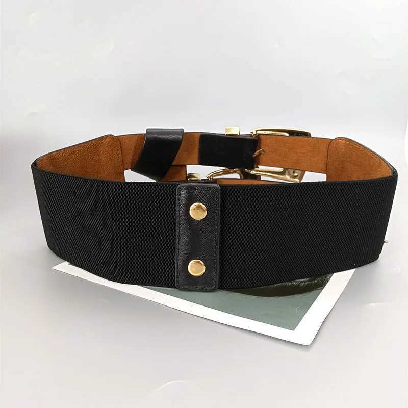 Female Waist Gothic Elastic Corset Belt Female Stretch Cummerbunds High Quality Luxury Designer Black Punk Wide Belts For Women J251122