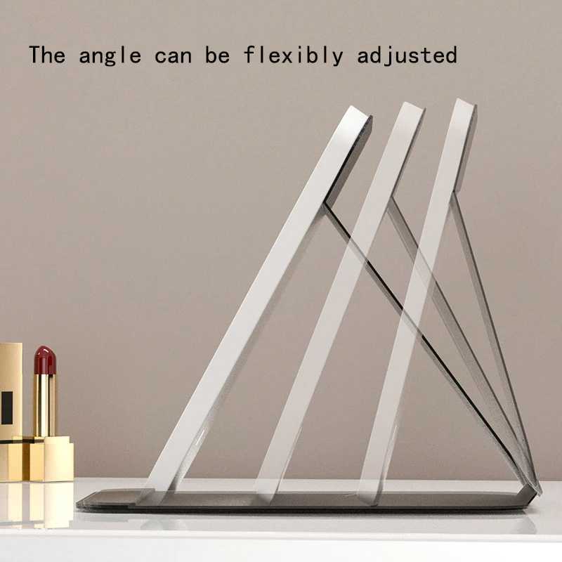 Foldable HD Makeup Mirror Intelligent Touch Control Adjustable Three Color Light LED Cosmetic Mirror Type-c Charging Two Size M251122