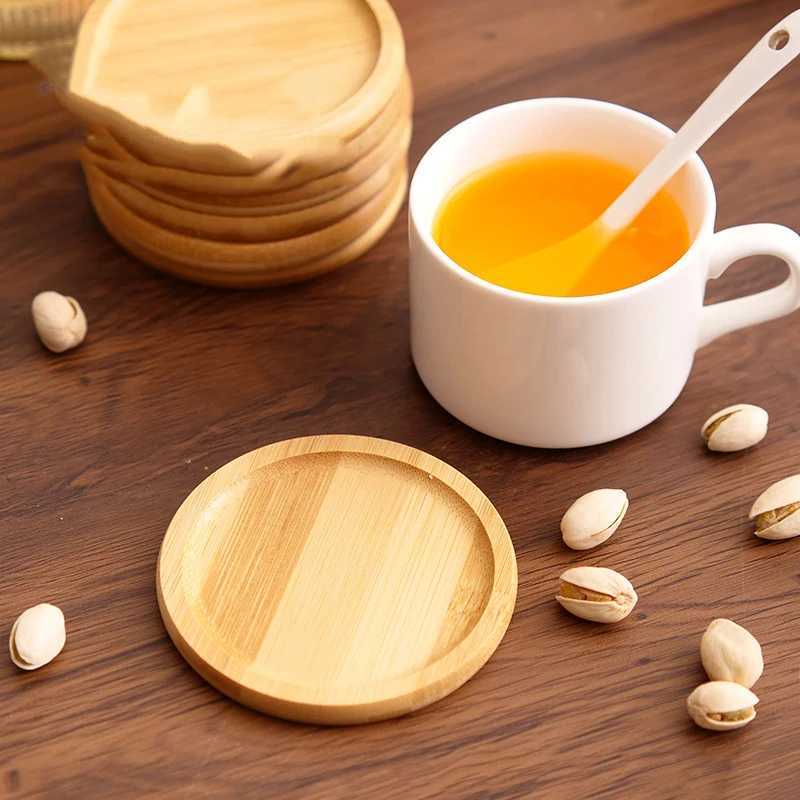 Round Walnut Wood Coaster Durable Stand Mug Tea Coffee Cup Pad Heat Resistant Beech Wood Coaster Table Tableware Decor C251122