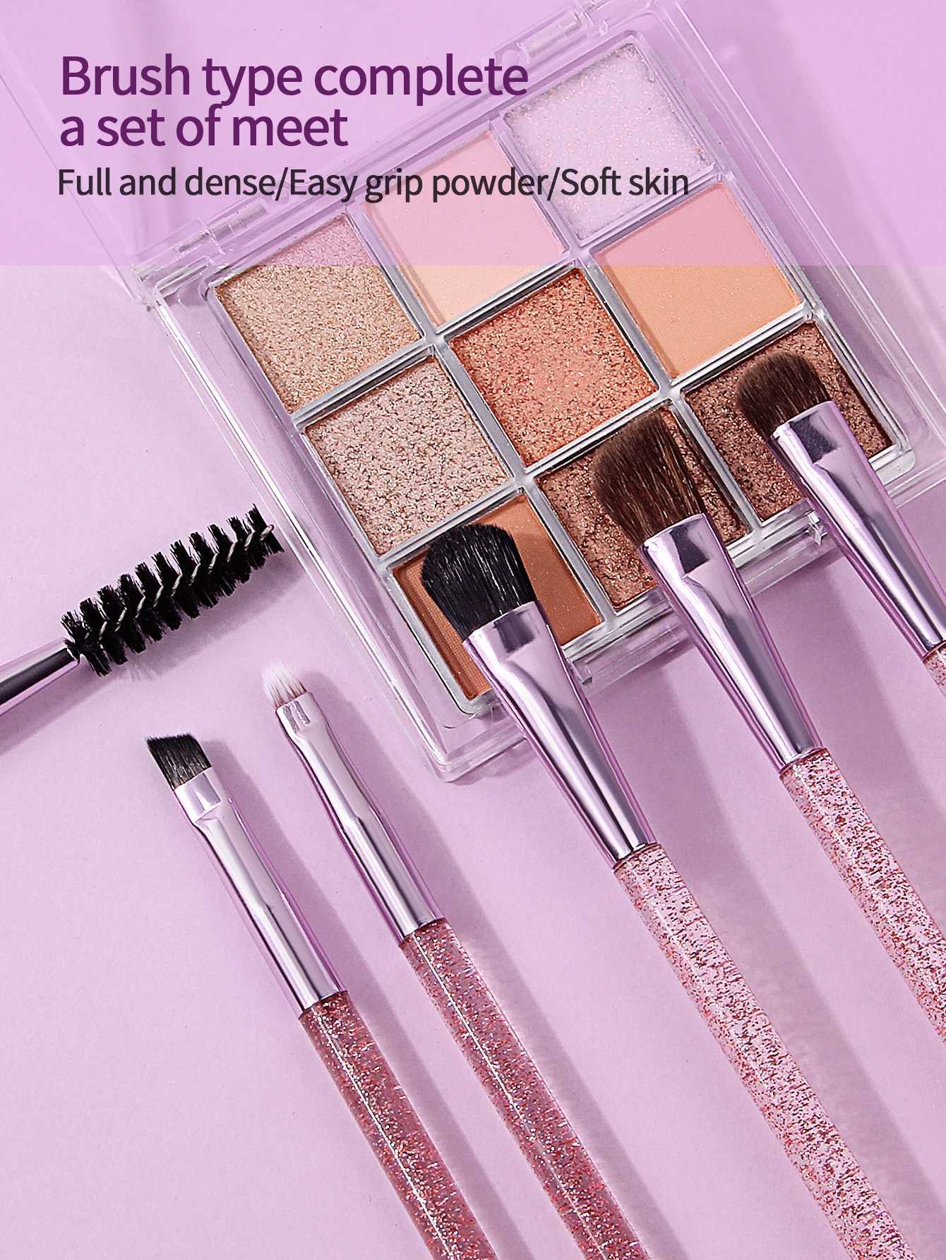 16pieces Eye makeup brush set eyeshadow brush mascara brush eyeliner brush triangular powder puff mini powder puff C251122
