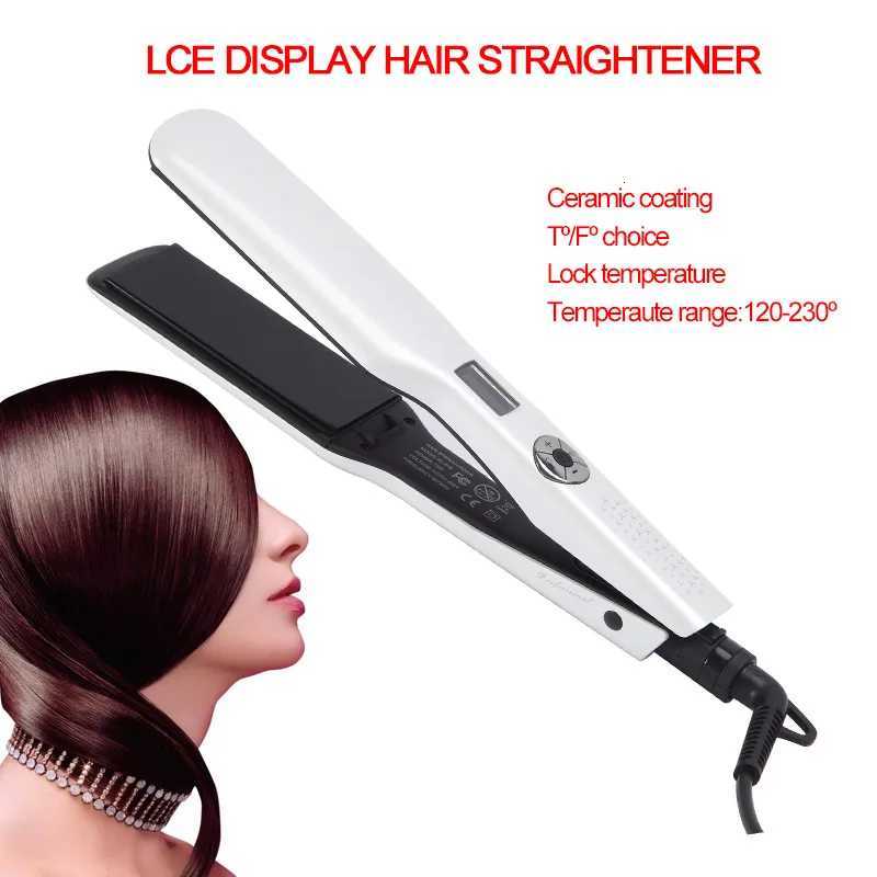 Tourmaline Ceramic Hair Straightener LCD Display Fast Heating Hair Straightener Adjustable Temperature Hair StraightenerT251122