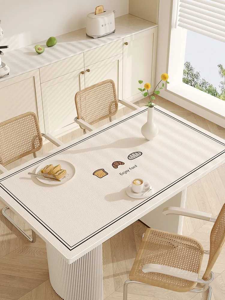 Dining tablecloth waterproof oil-proof heat-insulating leave-in household rectangular coffee table mat C251122