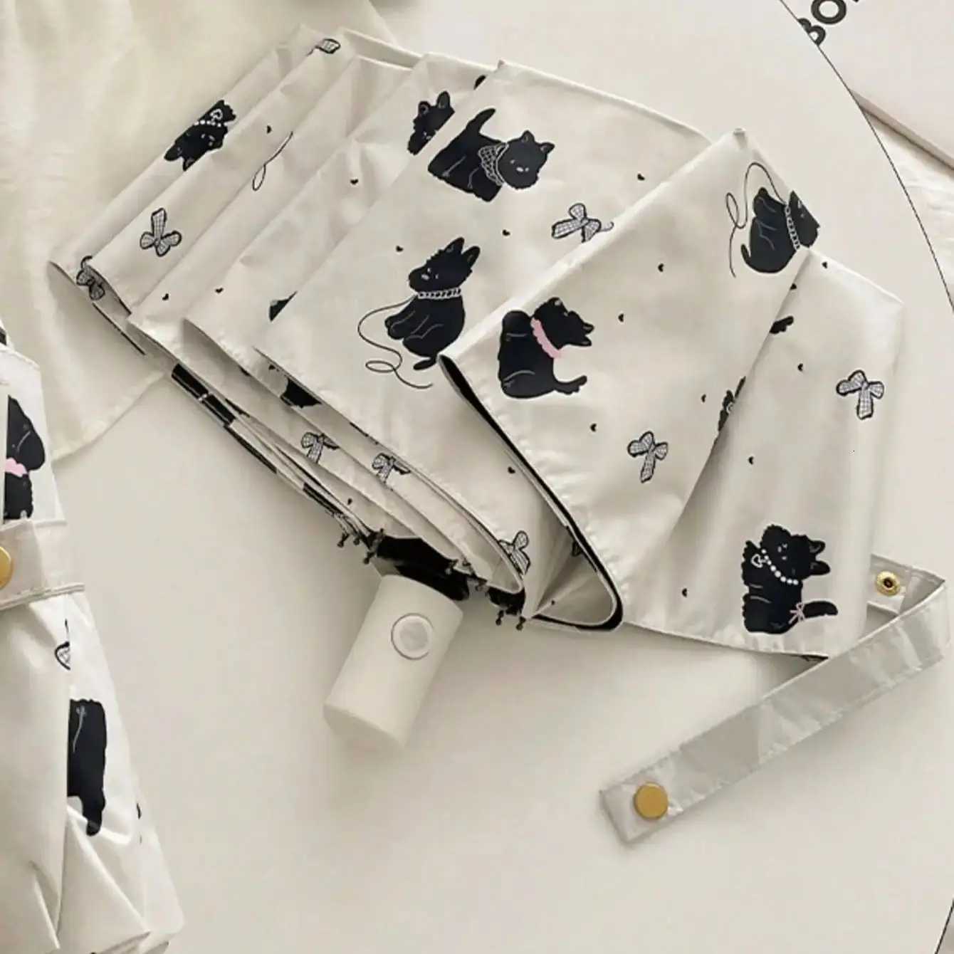 Sunshade folding umbrella outdoor product windproof and rainproof super cute cat automatic umbrella UV resistant adult umbreM251122