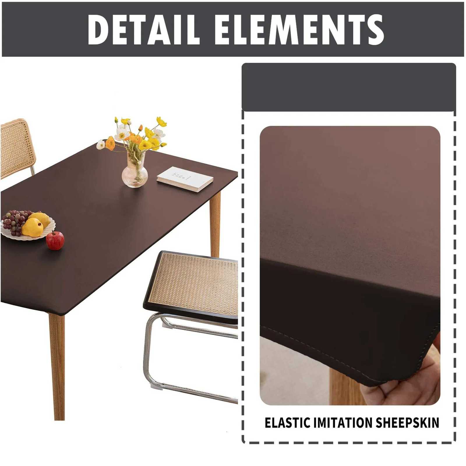 1 PC Solid Colour Rectangle Table Cloth Cover Waterproof Tablecloth Fits for Folding Tables Washable Table Protector Camping C251122