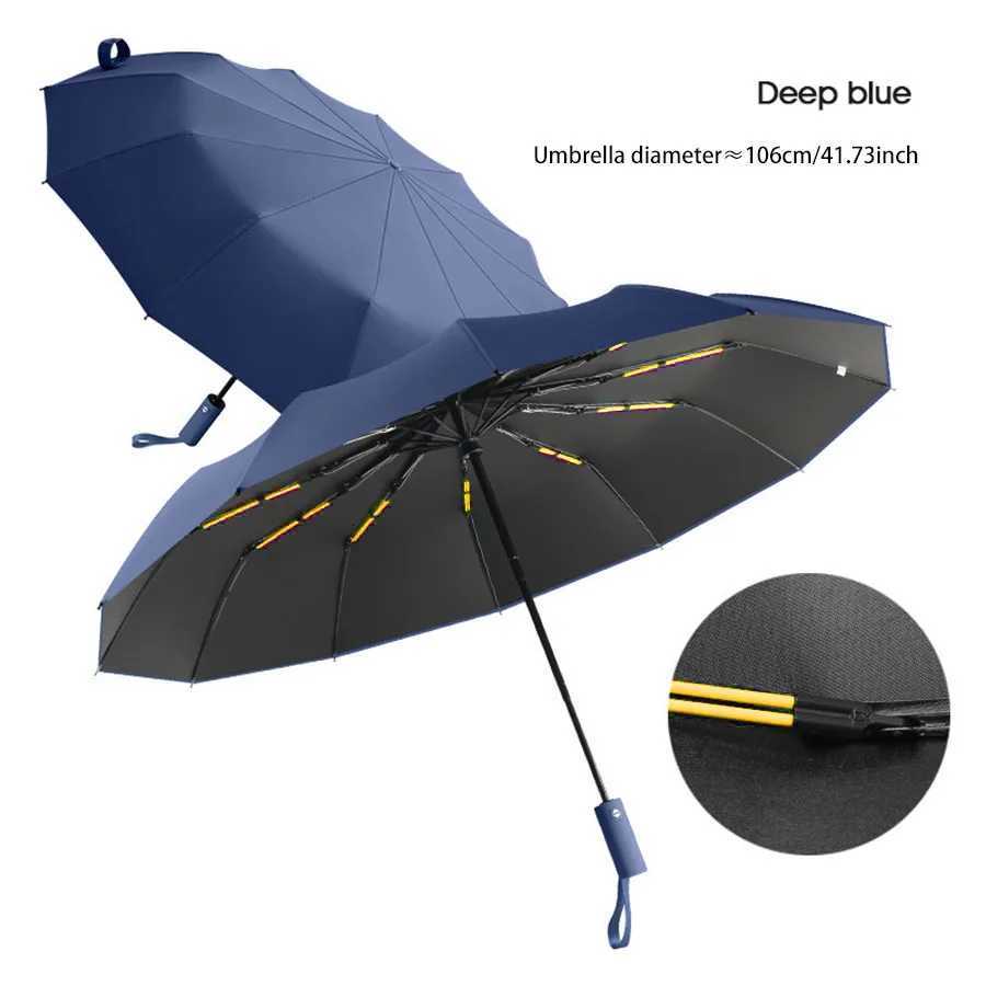 Umbrella Large Automatic Umbrella 24 Bone Mens Double Strong Wind resistant Sunscreen and UV resistant Womens Dual purpose SunM251122