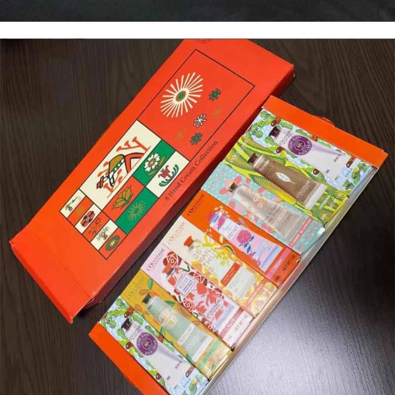 1pcs3pcs5pcs Face Hand Cream For Women 8 Gift Box Set Moisturizing Shea Rose Cherry Blossom Anticrack 251103