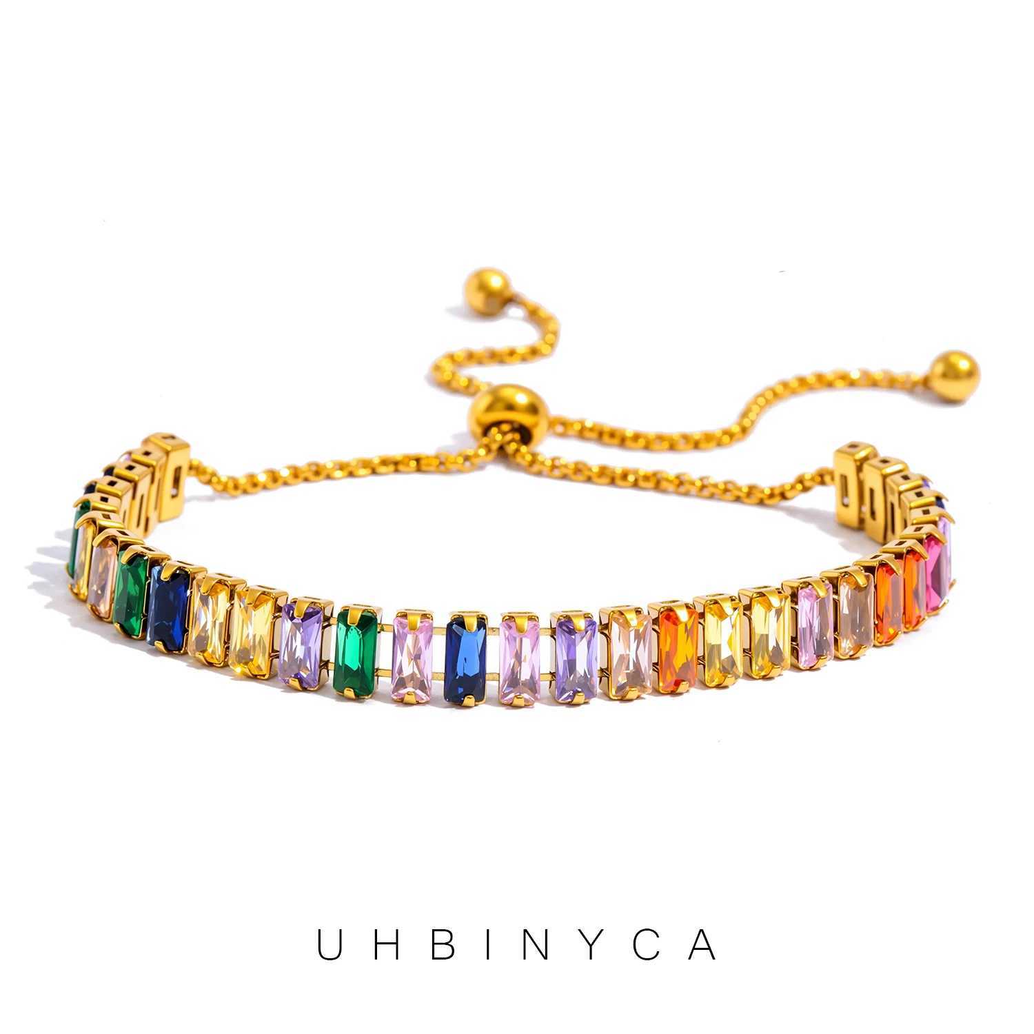 Womens Adjustable CZ Bracelet - Sparkling Zirconia Chain Shines on Hypoallergenic Stainless Steel Dazzling Everyday Jewelry J251122