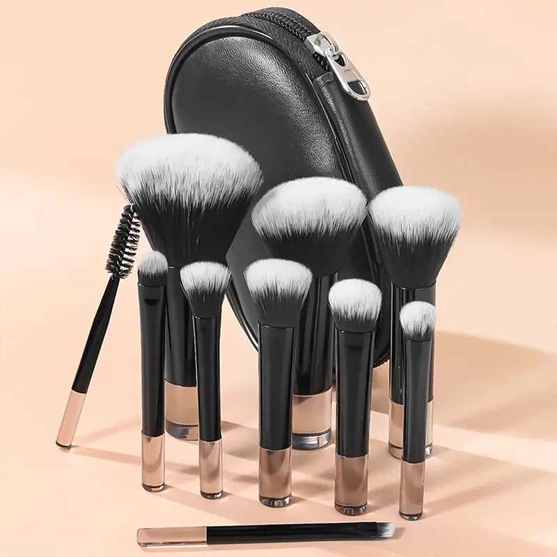 10 color Mini makeup brush Travel portable Makeup Tool - Palm Brush Professional travel makeup brush set Beauty Tools C251122