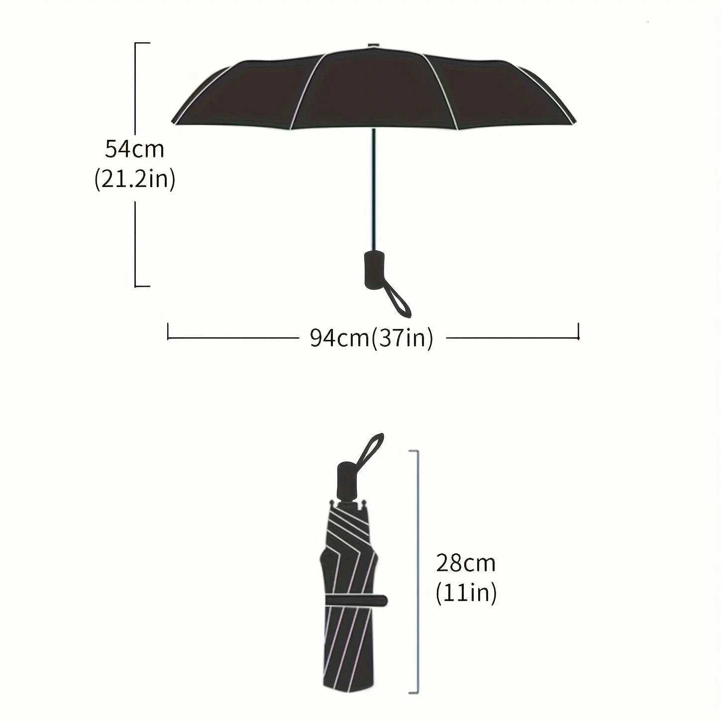 1pc-Korean Transparent Umbrella Folding Automatic Open And Close Umbrella Mori Three-fold Student Sunny UmbrellaM251122