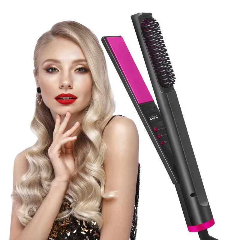 Electric Comb Electric Hair Straightener With Comb Hair Straightener Flat Iron Straightening BrushT251122