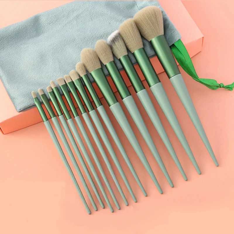 13 PCS Makeup Brushes Set Eye Shadow Foundation Women Cosmetic Brush Eyeshadow Blush Beauty Soft Make Up Tools Bag C251122