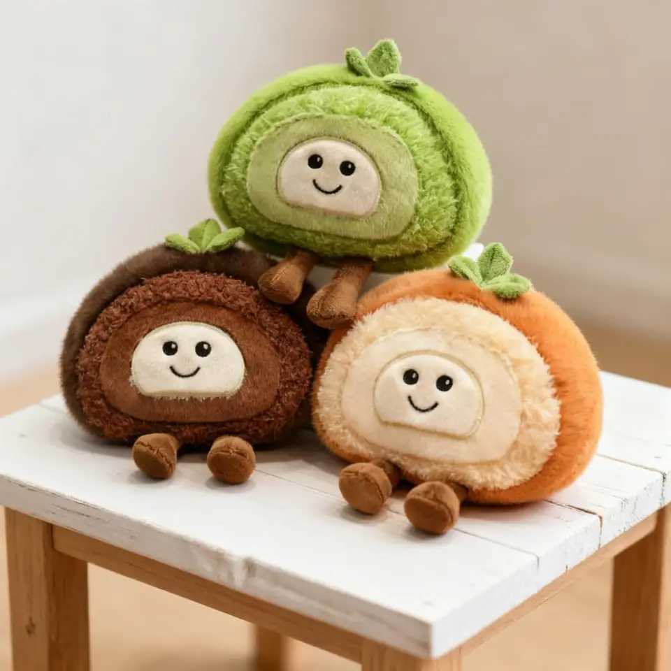 Swiss Roll Plush Toy Cute Stuffed Boys Girls s Pretend Role Play Festival Holiday Birthday Gift Present Idea Soft Doll C251202