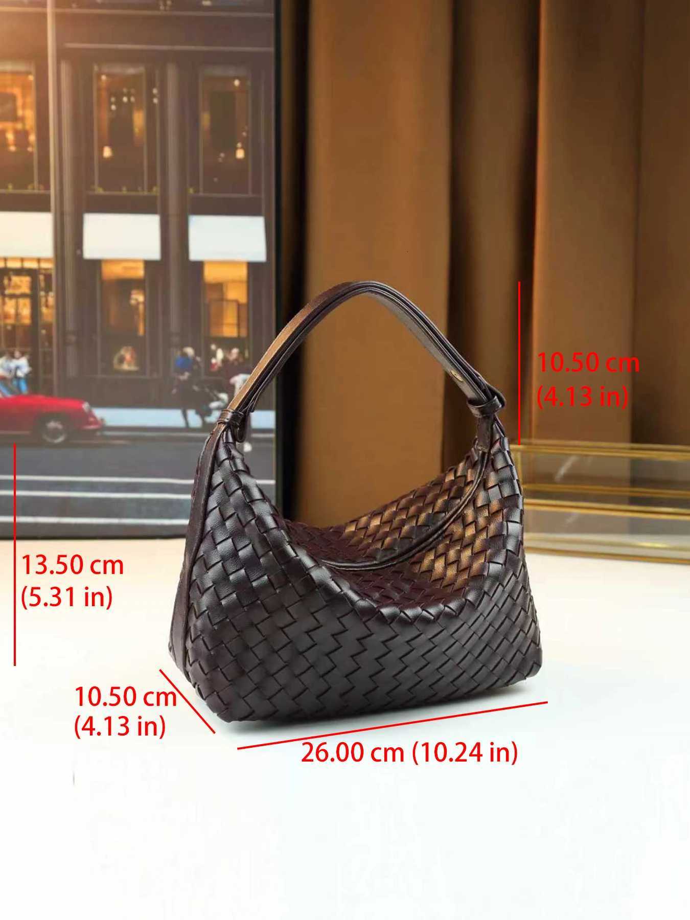 2025 autumn and winter new fashion simple solid color small square bag foreign style texture shoulder woven bag K251121