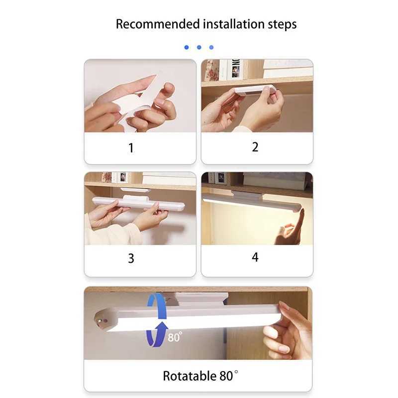 LED Vanity Lights 24/34cm Eye Protection 5V USB Rechargeable Makeup Mirror Light Touch Switch Wall Dressing Table Desk Lamp M251122